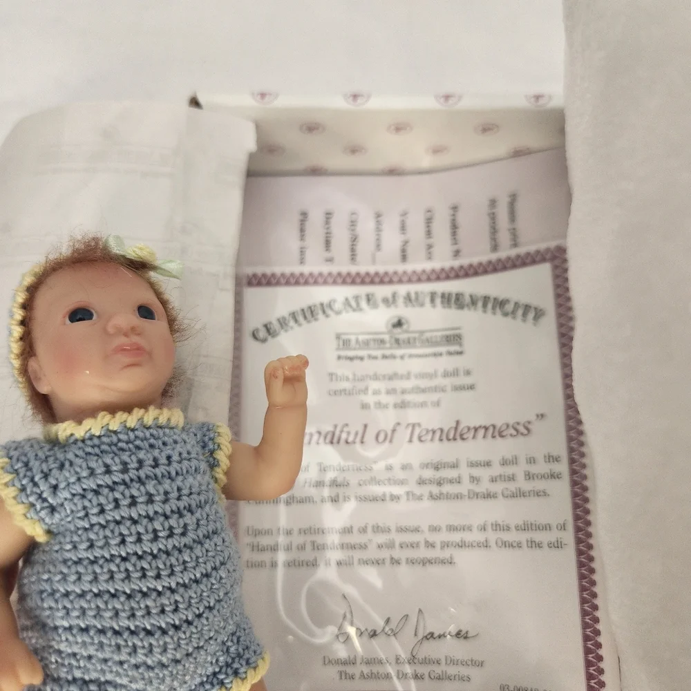 Lot Of 4; 3 Ashton Drake Heavenly Handfuls of love dolls And 1 Sweet As You Doll